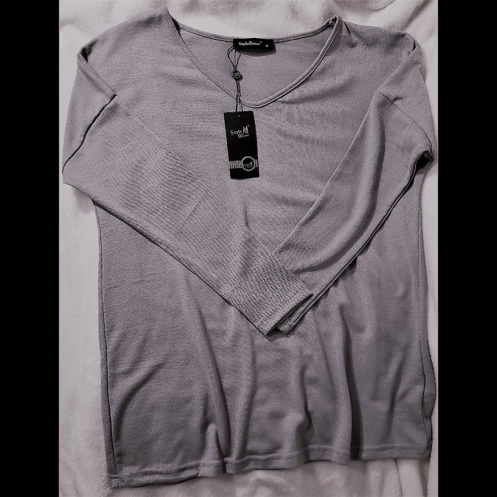 New slate gray oversized sweater